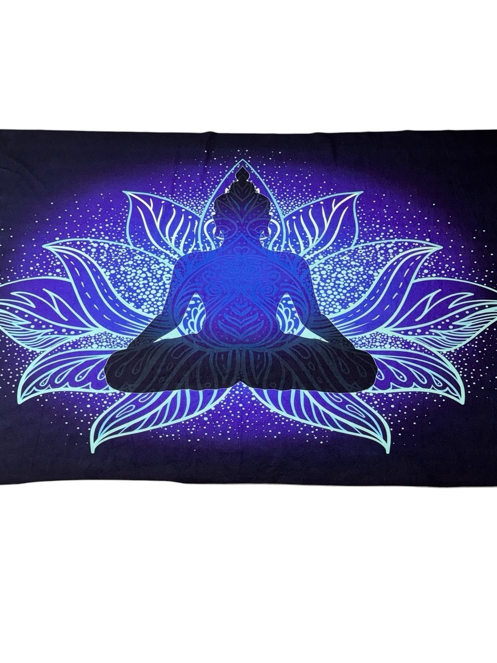 Unbranded Lotus Tapestry Zen Yoga Prana Chakra Yoga New Age Flannel Fabric